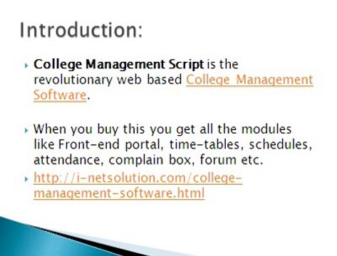 College management software, college management script, college management system