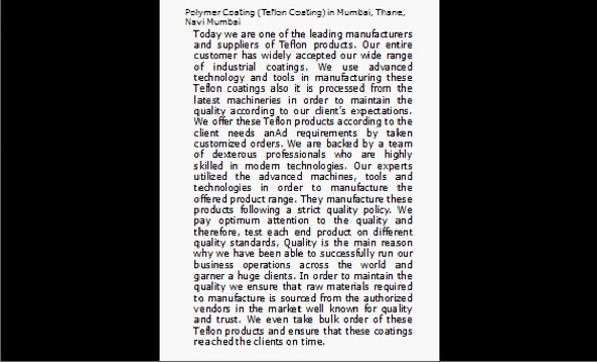 Polymer Coating