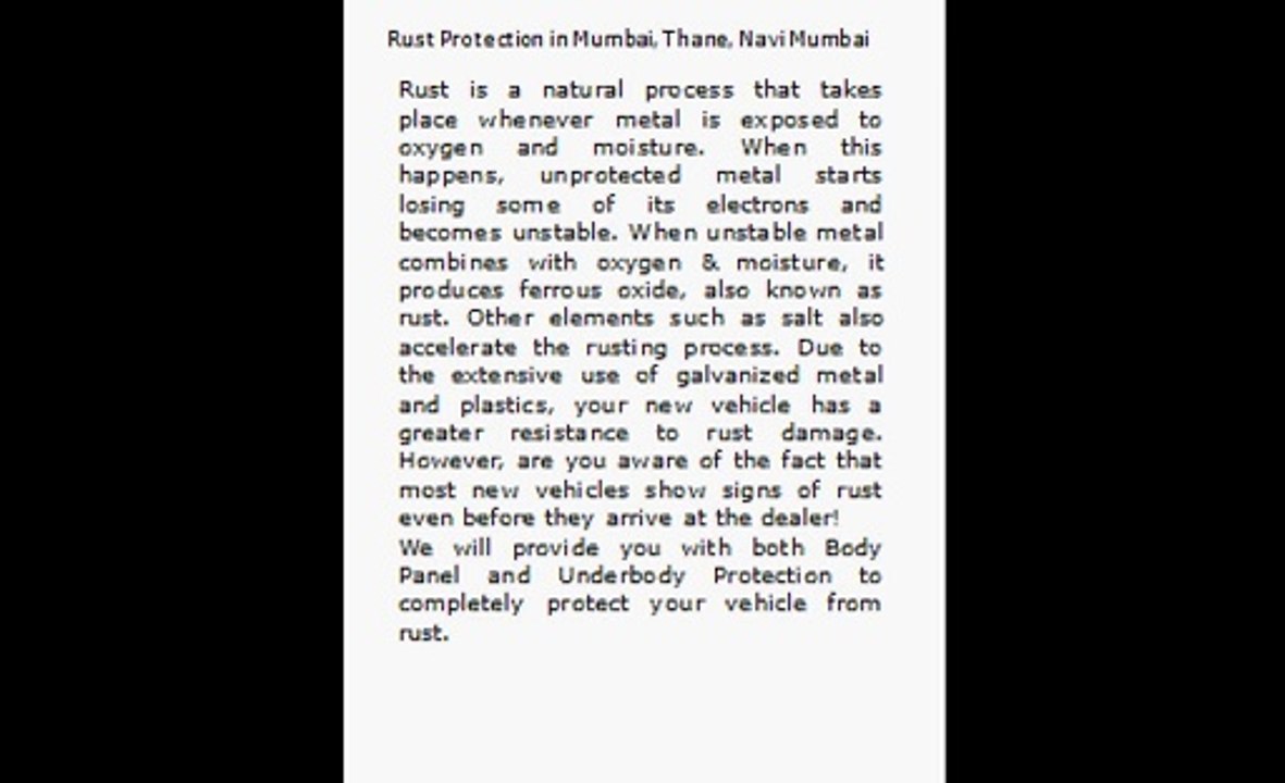 Rust Protection