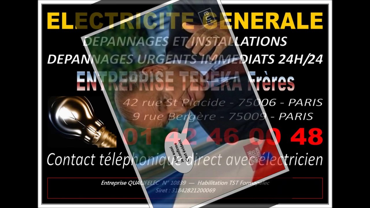 DEPANNAGE ELECTRICITE PARIS 6eme - 0142460048 - JOUR ET NUIT 7/7 - 75006 - PARIS 6