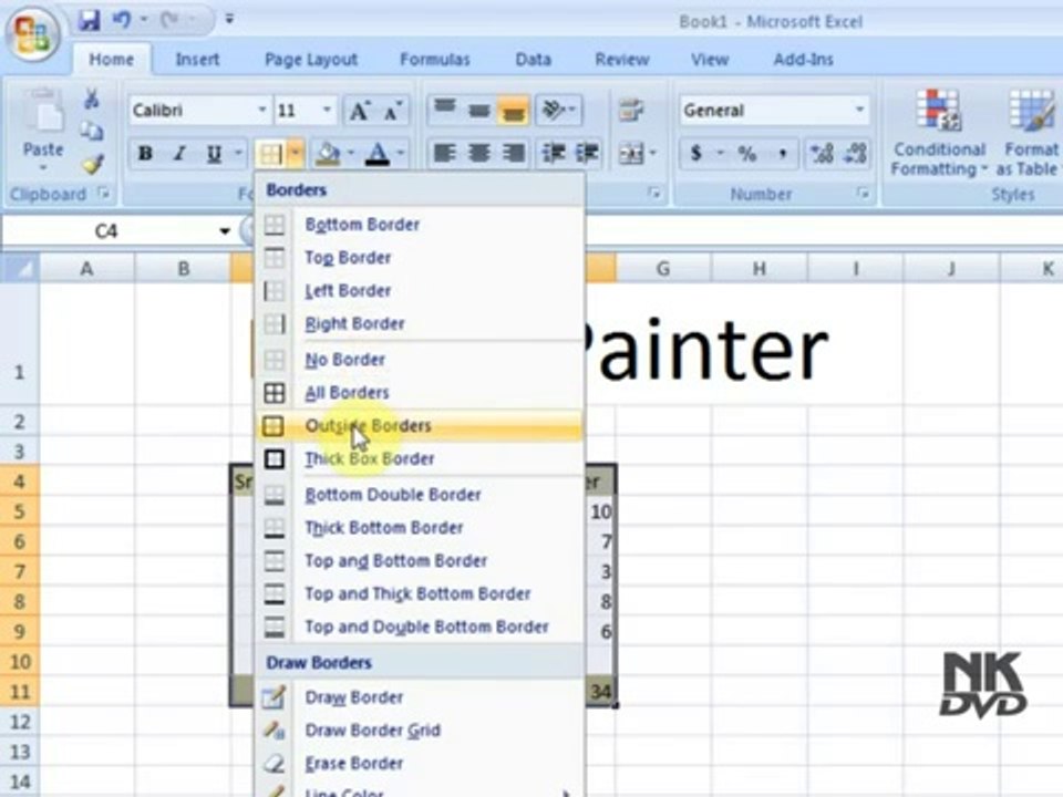 Ms Excel Lesson # 10 The Format Painter in urdu