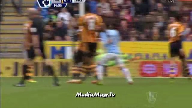 هدف مانشستر سيتي الأول في هال سيتي - الأسبوع 30 - 15/3/2014