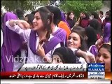 Sialkot College Girls fans of Defence Minister Khwaja Asif