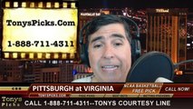 Virginia Cavaliers vs. Pittsburgh Panthers Pick Prediction NCAA College Basketball Odds Preview 3-15-2014