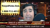 Michigan Wolverines vs. Ohio St Buckeyes Pick Prediction NCAA College Basketball Odds Preview 3-15-2014