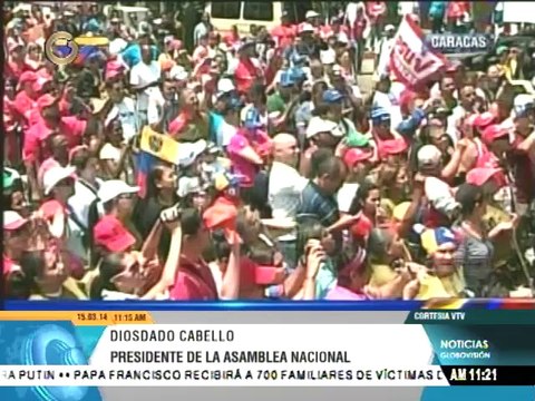 El presidente de la Asamblea Nacional, Diosdado Cabello participará en la marcha oficialista