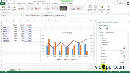 Excel Eğitimleri-Ömer BAĞCI-Üç farklı sütuna göre grafikler oluşturmak