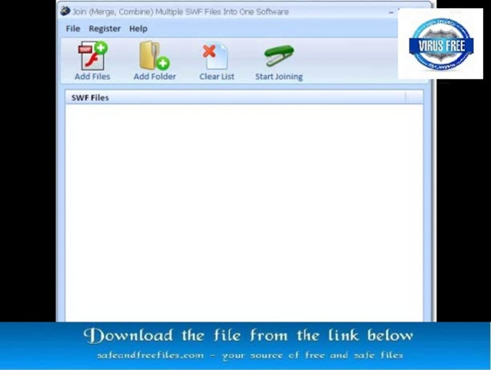 Get Join (Merge, Combine) Multiple SWF Files Into One Software 7.0 Product Code Free