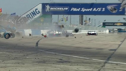 USCC 2014 12 hours Sebring Ostella Big Crash