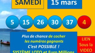 LOTO samedi 15/03 resultat du tirage