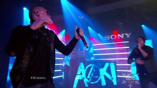 Steve Aoki & Linkin Park - A Light That Never Comes (Live in Los Angeles, CA 26.11.2013) Jimmy Kimmel Live - Proshot
