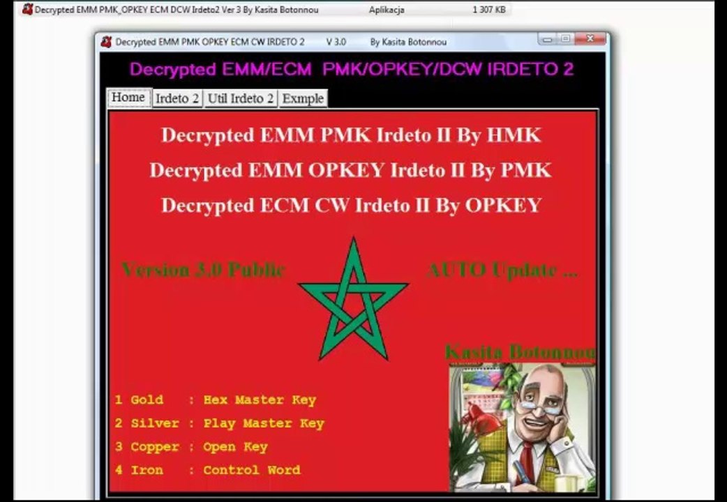 Decrypted EMM PMK OPKEY ECM DCW IRDETO2 - Ver3 / Free Download