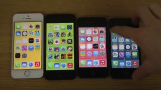iPhone 5S vs. 5 vs. 4S vs. 4 iOS 7.1 Final - Comparison Review
