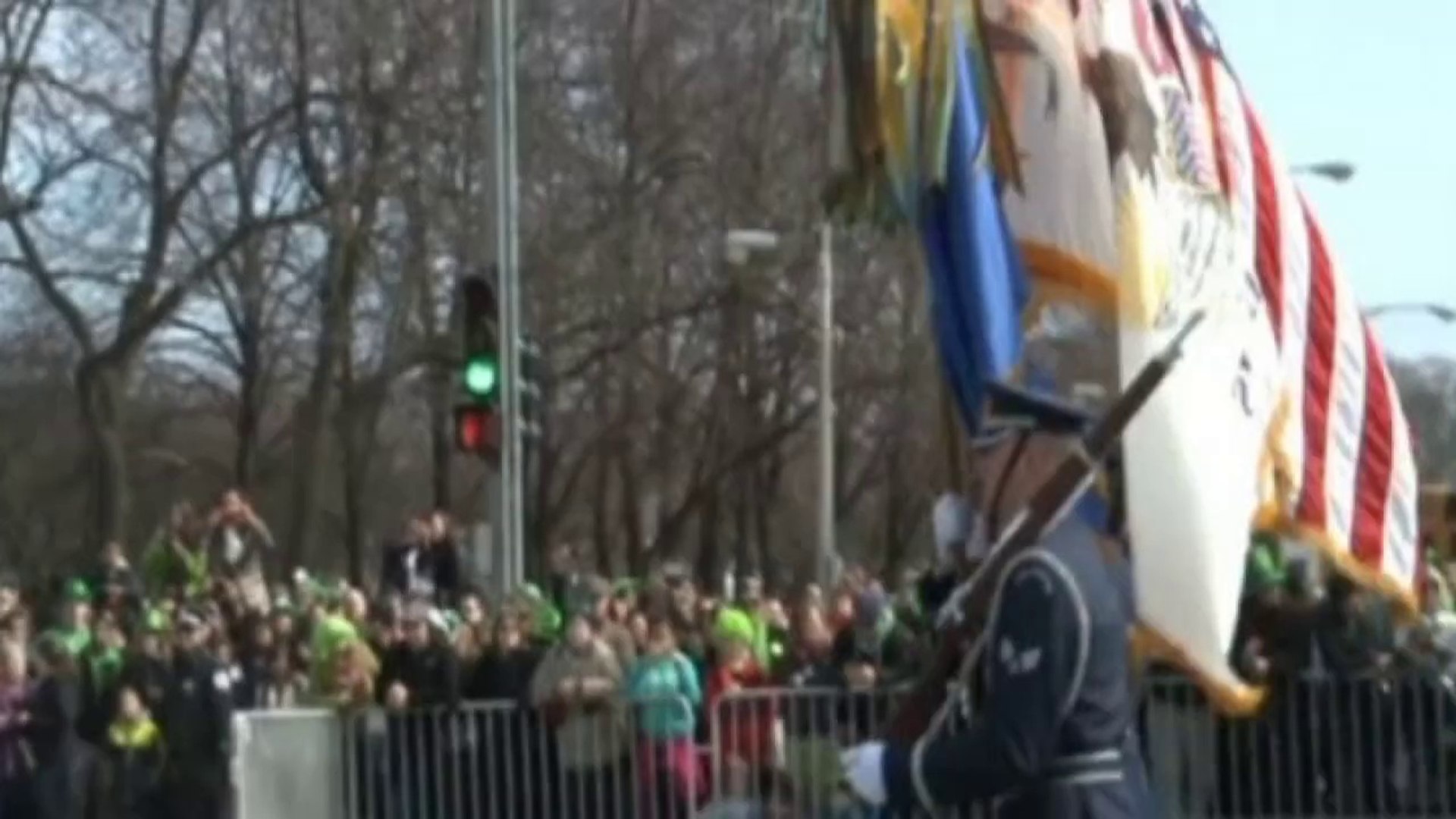 ⁣Chicago River goes green to celebrate St. Patrick’s Day