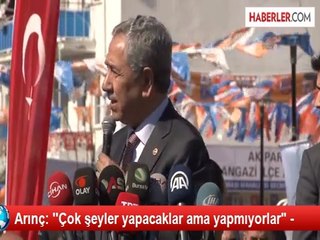 Arınç: ''Çok şeyler yapacaklar ama yapmıyorlar" -