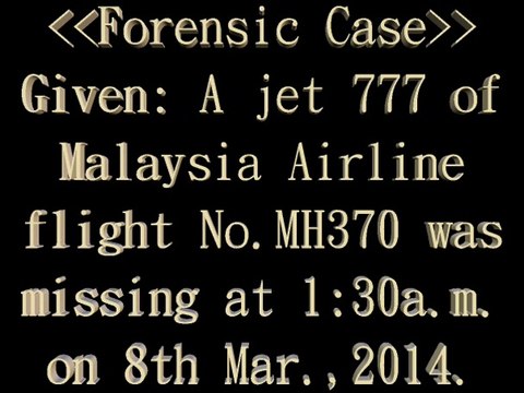 2.Wong's Forensic Mathematics: Kidnapped MH370 Plane Crashed at 8N,87E ptfm.orgfree.com