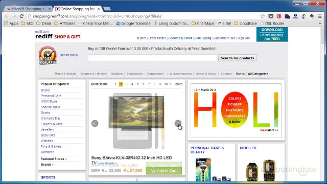 Rediff Shopping Coupons - How To Get Discounts (HD 720p)