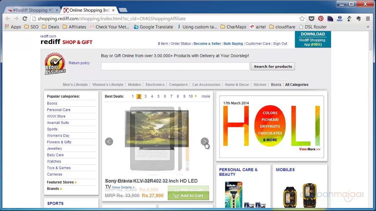 Rediff Shopping Coupons - How To Get Discounts (HD 720p)