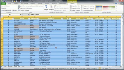 Excel 2010 : Supprimer les doublons dans une base de données