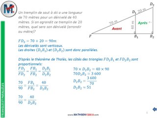 Exercice: Calcul de longueur par Thalès