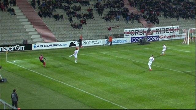 But Claudio BEAUVUE (74ème) - AC Ajaccio - EA Guingamp - (1-2) - 15/03/14 - (ACA-EAG)