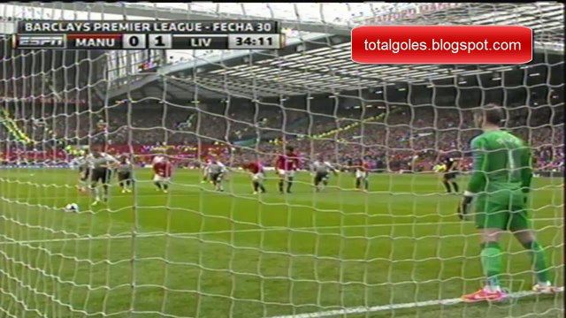 Manchester United vs Liverpool Goal Steven Gerrard 16/03/2014