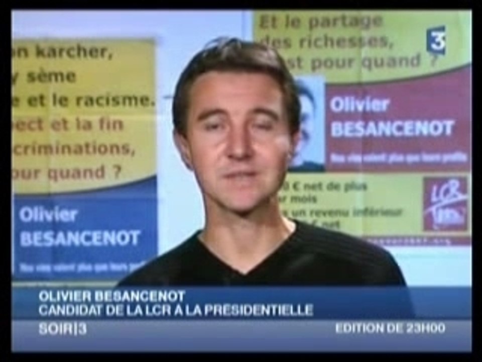Olivier Besancenot - Soir 3