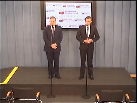 Poseł Cezary Olejniczak - konferencja prasowa