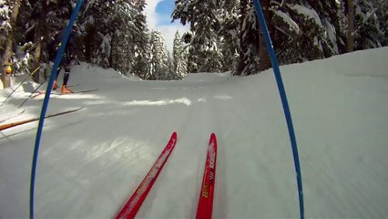 Ski de fond à La Feclaz (74).