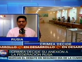 Alta afluencia de votantes en referendo de Crimea