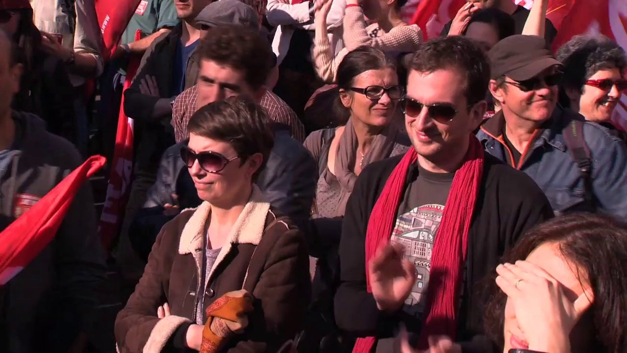 Jean-Luc Mélenchon au meeting Front de Gauche de Paris le 16 mars 2014