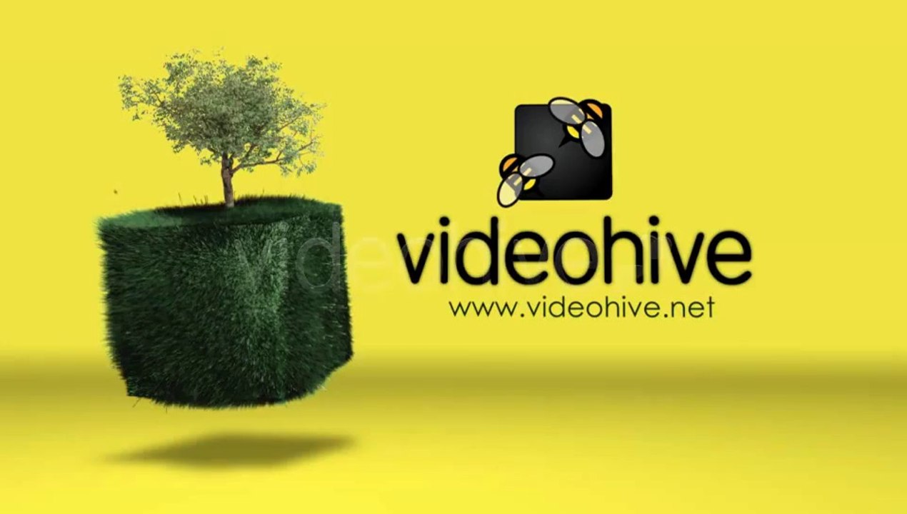 Cubic Grass field Logo Reveal - After Effects Template