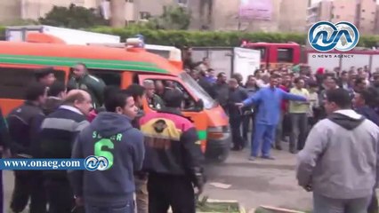 شاهد..مصرع 6 وإصابة 7  في انهيار سور "سوبر ماركت" بالإسكندرية