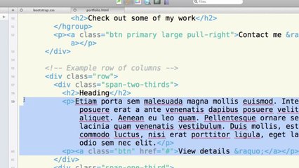Twitter Bootstrap 101 Laying out a Portfolio Page