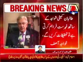 Security agencies have not Taliban's child or woman, Khawaja Asif