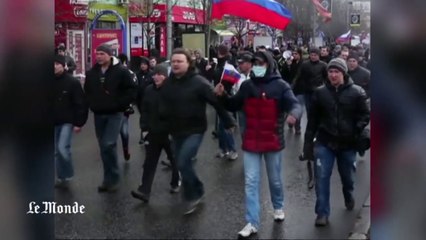 Download Video: Ukraine : affrontements entre manifestants prorusses et forces de l'ordre à Donetsk