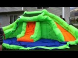 Best Blast Zone Crocodile Isle Inflatable water Park with Dual Slides Review!