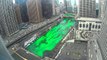 Chicago River Goes Green for St Patrick's Day