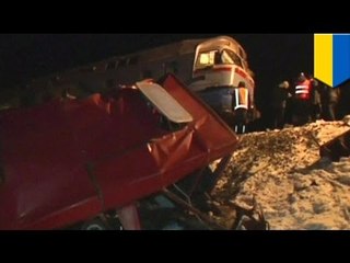 Train, minibus collision in Ukraine kills 13