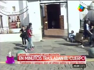 Despieden a Jorge Ibañez, cementerio de la Recoleta