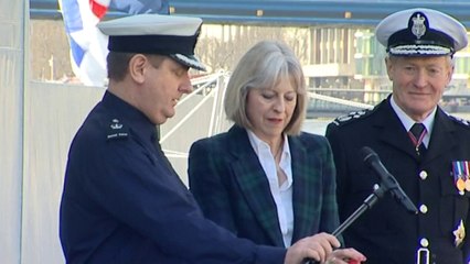 Theresa May launches new Border Force ship