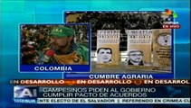 Campesinos colombianos exigen a Santos que cumpla acuerdos