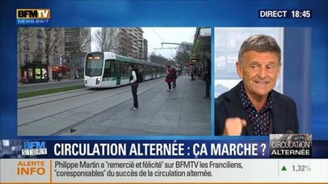 BFM Story: Pic de pollution en Île-de-France: la circulation alternée fonctionne-t-elle ? - 17/03