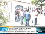 El incendio de una vivienda deja como saldo 2 personas muertas en Lara