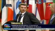 UE imponen sanciones a funcionarios de Rusia y Crimea