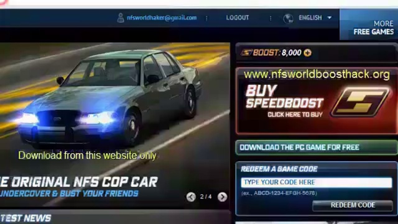 Need for Speed World Boost Hack 2014 Official