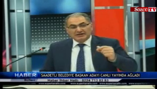 Belediye Başkan adayı canlı yayında ağladı