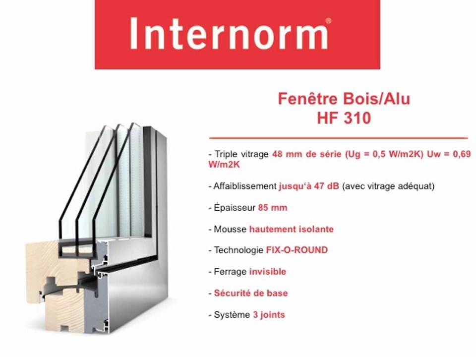 Menuiseries performantes : Fenêtre Bois Alu HF 310 d'Internorm