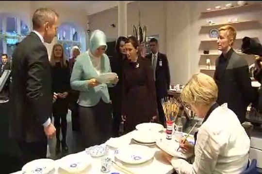 Hayrünnisa Gül, porselen tabak boyadı.