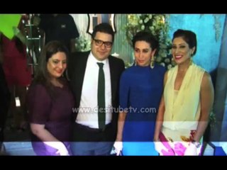 Karishma Kapoor looked stunning in an indigo long dress at the launch of Ghanasingh Be True Jewellery Salon